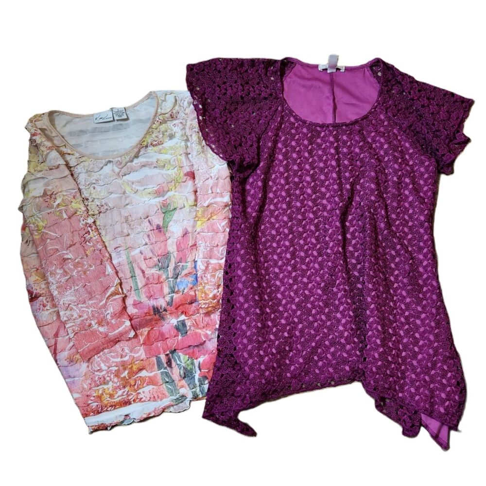 Kim Rogers + Dress Barn Tops Bundle Women’s Small 2‑Pack Dressy Tops